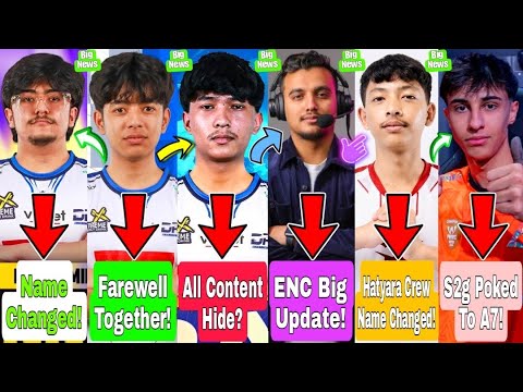 Killer YT Changed His In Game Name?π³| XMPL & Syclon Farewell!π| ENC Big Update! |Sk49,Delta & Mandip