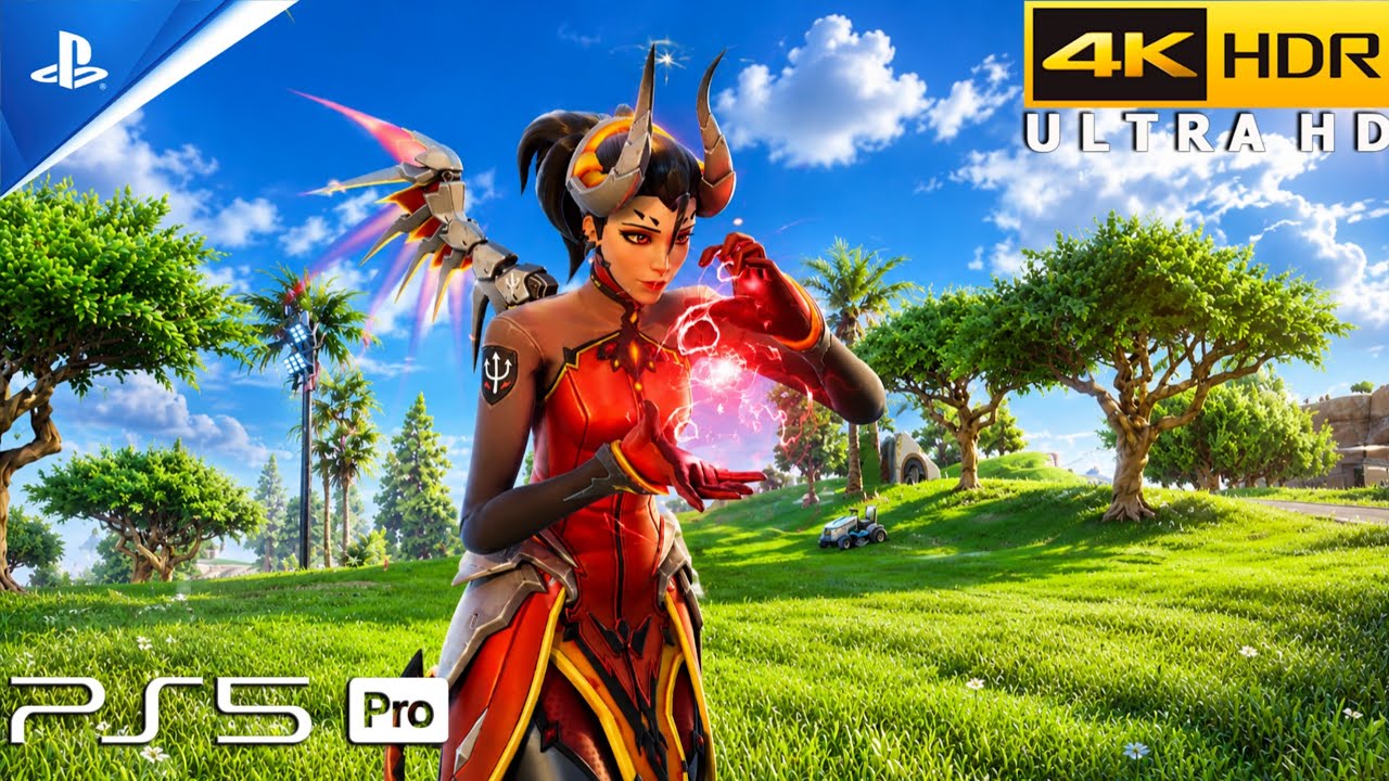 Fortnite (PS5 Pro) 4K 120FPS HDR Gameplay | Skin Evil Mercy (Overwatch)