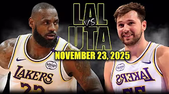 Los Angeles Lakers vs Utah Jazz Full Game Highlights - November 23, 2025 | NBA Season background