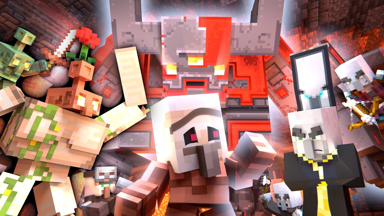 GOLEM MIXUP - Villager vs Pillager - Copper Golem Army vs Redstone Golem (Minecraft Movie Animation)