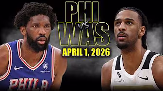 Philadelphia 76ers vs Washington Wizards Full Game Highlights – April 1, 2026 | NBA Season