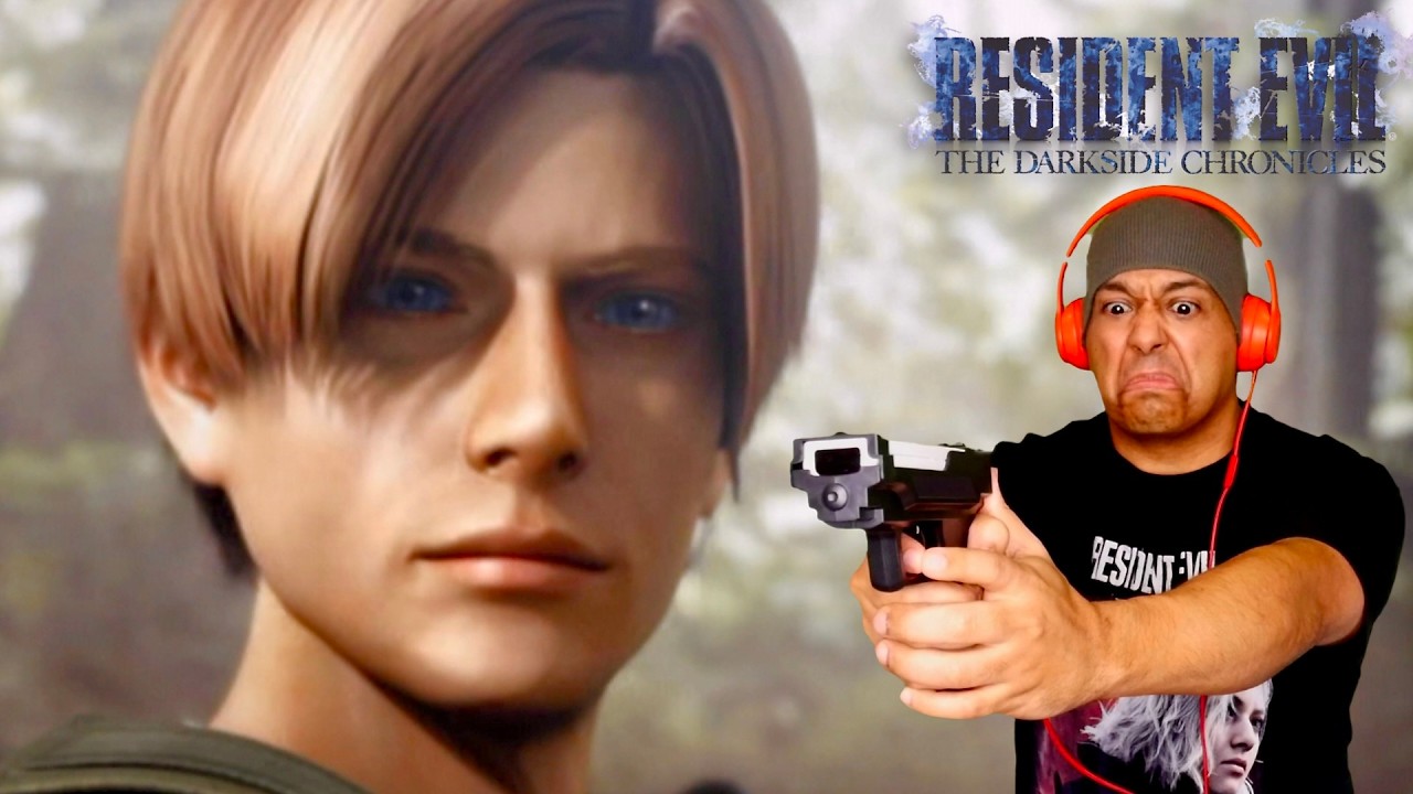 I NEVER PLAYED THIS RESIDENT EVIL GAME!! WHY LEON LOOKIN LIKE THIS?? background