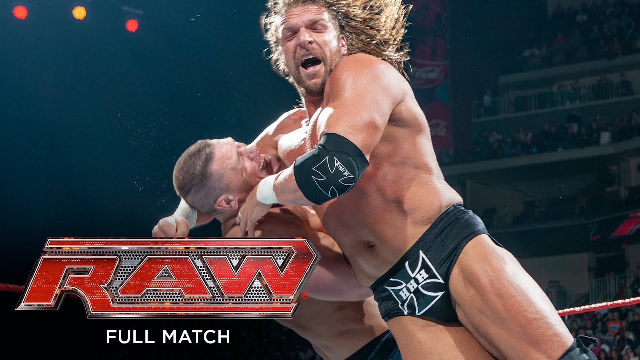 FULL MATCH - John Cena vs. Triple H – Raw, Feb. 15, 2010 background