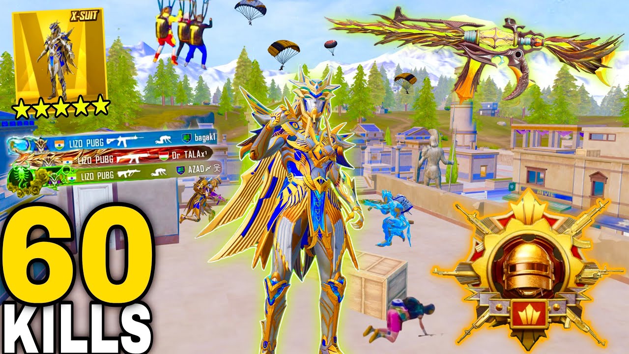 60KILLS! 🔥MY BEST LIVIK GAMEPLAY in NEW MODE with PHARAOH X-Suit😈 Pubg Mobile-Bgmi