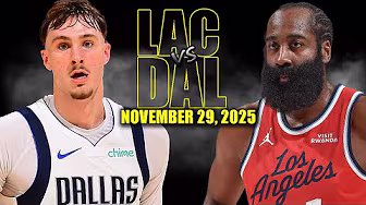 Los Angeles Clippers vs Dallas Mavericks Full Game Highlights - November 29, 2025 | NBA Season background