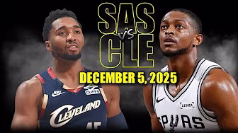 San Antonio Spurs vs Cleveland Cavaliers Full Game Highlights – December 5, 2025 | NBA Season background