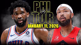 Philadelphia 76ers vs Toronto Raptors Full Game Highlights – January 11, 2026 | NBA Season background