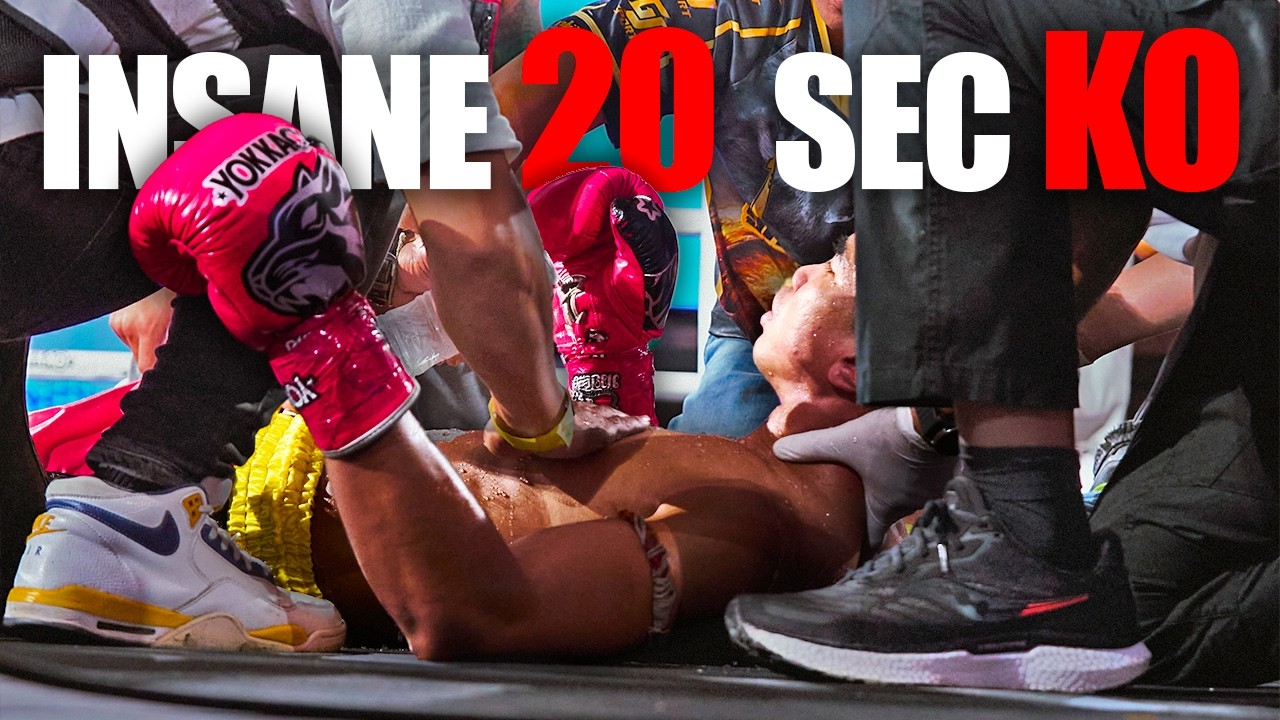 FASTEST MUAY THAI KO TODAY? π± Khunsiam Finishes Kotchasan in 20 Seconds background