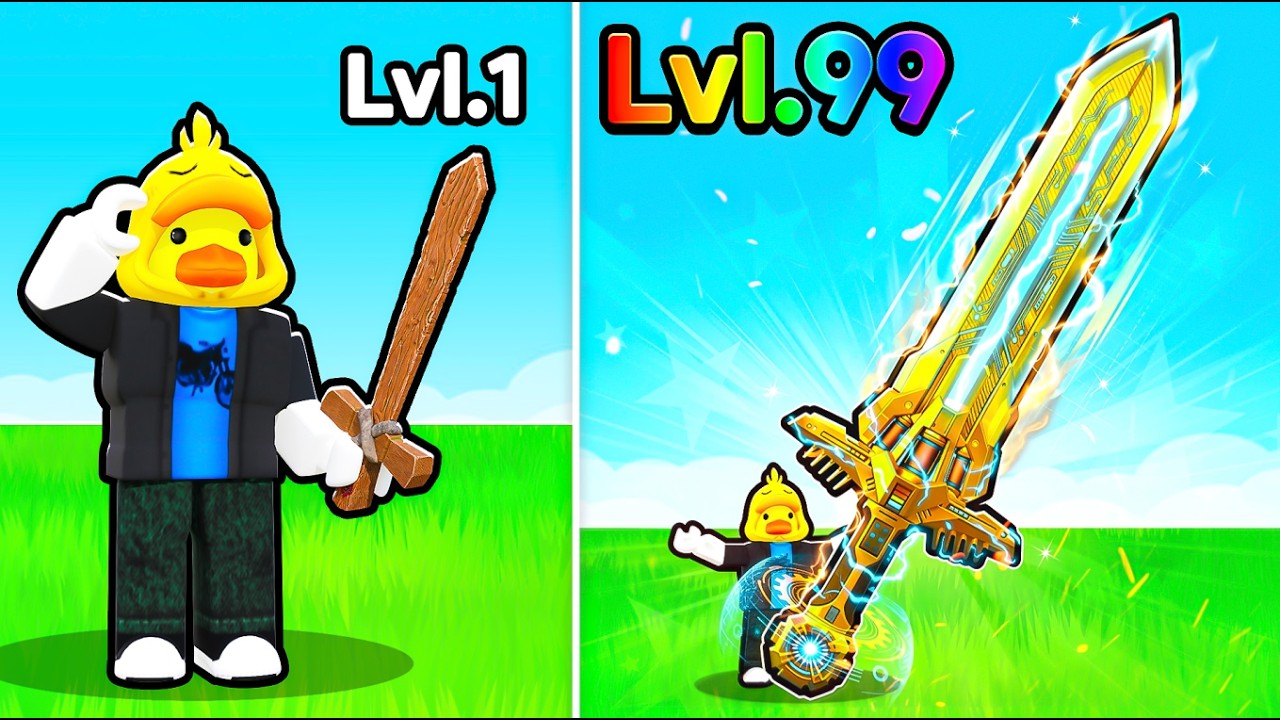 I Upgraded GOD TIER Sword in Roblox Level Your Weapon!