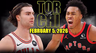 Toronto Raptors vs Chicago Bulls Full Game Highlights – February 5, 2026 | NBA Season background