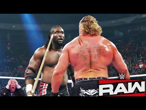 Real Reason Why Brock Lesnar returns and attacks Oba Femi WWE Raw 2026 Highlights background
