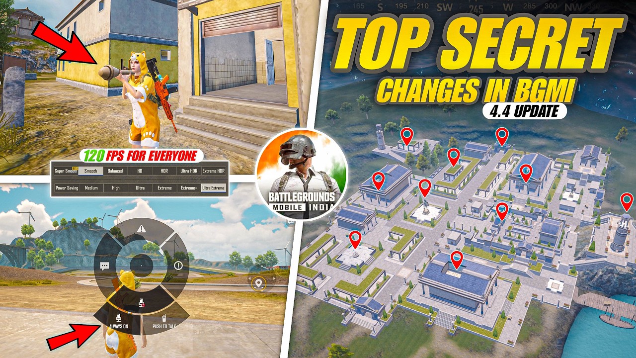 Top 10 SECRET Changes You MUST Know About BGMI 4.4 Update😍| BGMI New Hero's Crown Update GUIDE.