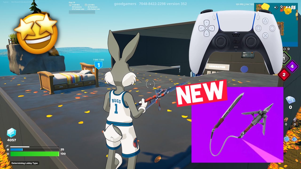 Fortnite Bedwars Gameplay PS5 Controller