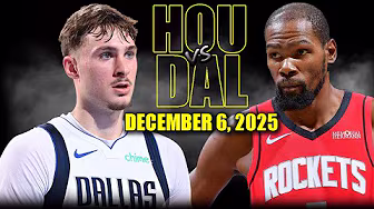 Houston Rockets vs Dallas Mavericks Full Game Highlights – December 6, 2025 | NBA Season background