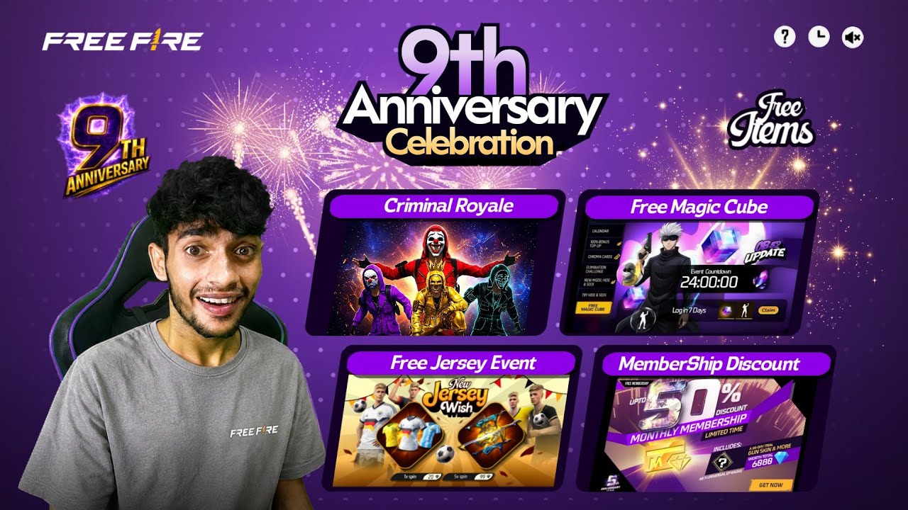 9TH ANNIVERSARY UPDATES 🔥 Free Fire Max background