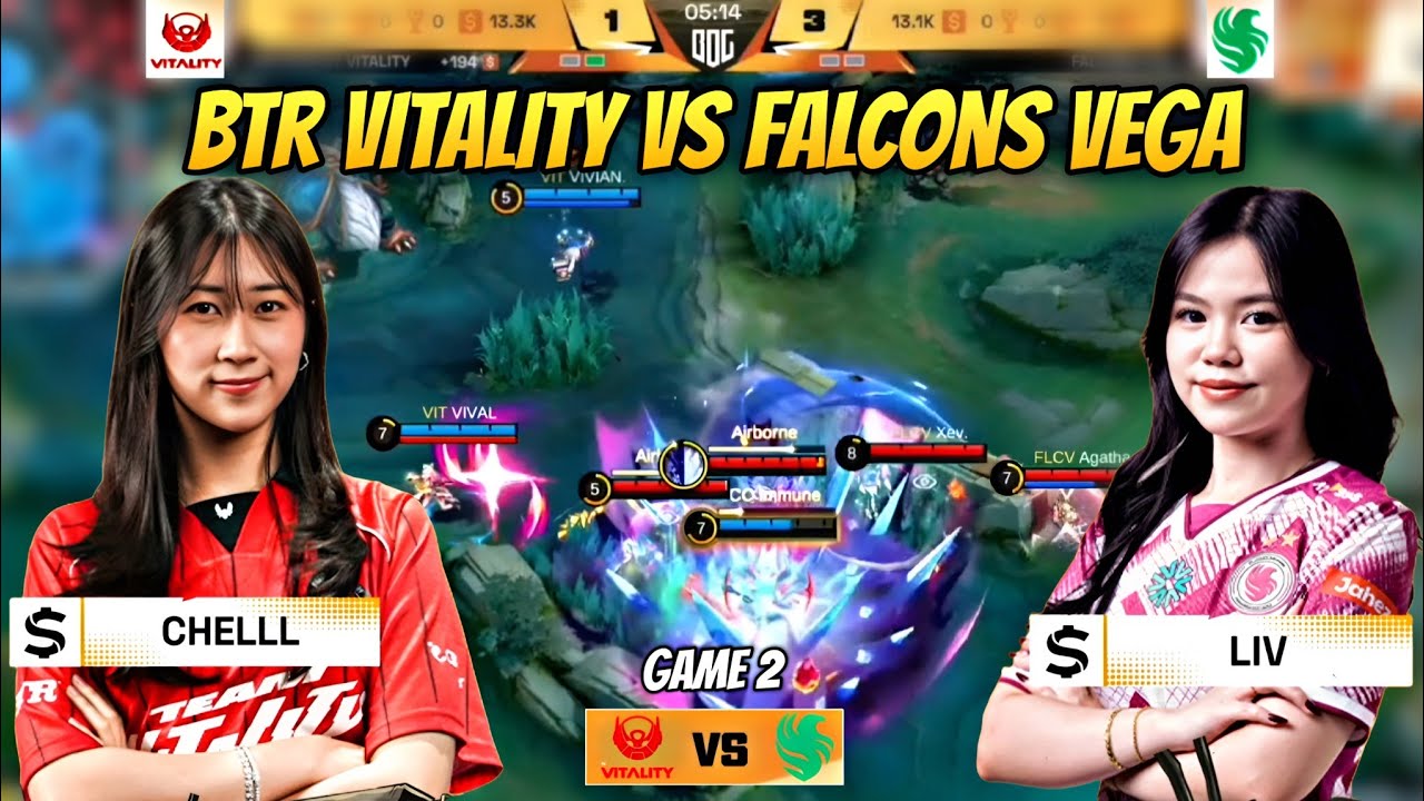 BTR VITALITY VS FALCONS VEGA | BOG - GAME 2 | Mobile Legends background