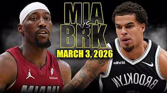Miami Heat vs Brooklyn Nets Full Game Highlights – March 3, 2026 | NBA Season background