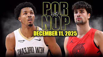 Portland Trail Blazers vs New Orleans Pelicans Full Game Highlights – December 11, 2025 | NBA Season background