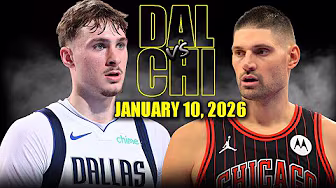 Dallas Mavericks vs Chicago Bulls Full Game Highlights – January 10, 2026 | NBA Season background