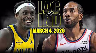 Los Angeles Clippers vs Indiana Pacers Full Game Highlights – March 4, 2026 | NBA Season background