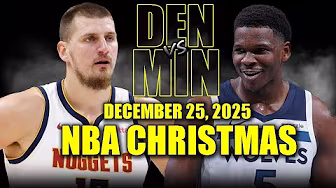 Denver Nuggets vs Minnesota Timberwolves Full Game Highlights – December 25, 2025 | NBA Christmas background