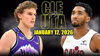 Cleveland Cavaliers vs Utah Jazz Full Game Highlights – January 12, 2026 | NBA Season background