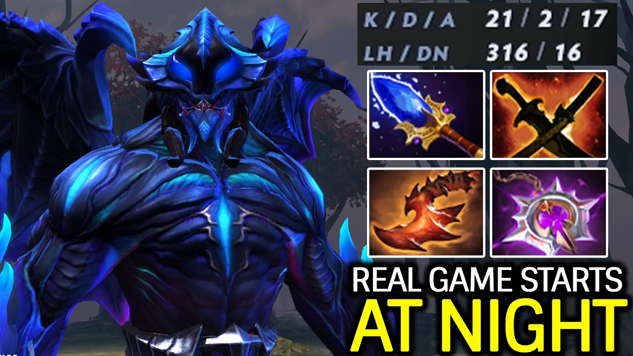 Night Stalker No Mercy – Real Game Starts At Night Dota 2 background