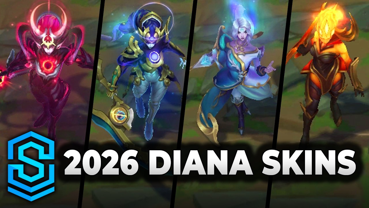 Diana Skins Spotlight 2026 | League of Legends background