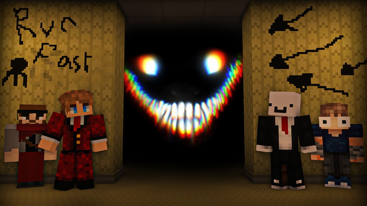 4 Idiots Survive The Backrooms In Minecraft...