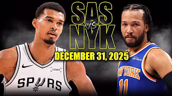 San Antonio Spurs vs New York Knicks Full Game Highlights – December 31, 2025 | NBA Season