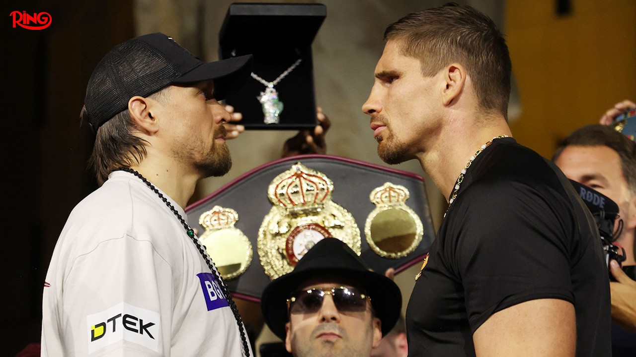 INTENSE STARE! Oleksandr Usyk vs Rico Verhoeven | FULL WEIGH-IN background