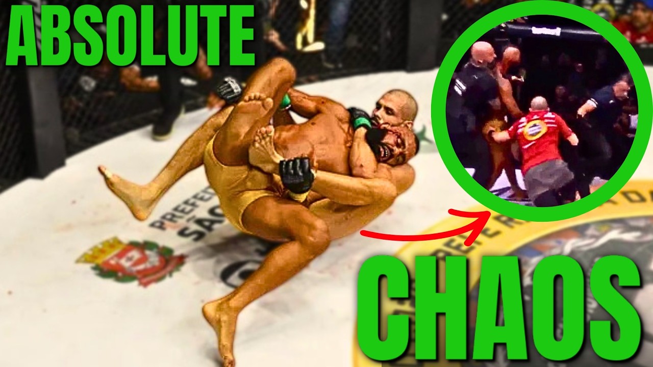 ILLEGAL STRIKES cause CAGE BRAWL in Brazil | Jungle Fight 149 Tournament END in CHAOS | MMA News background