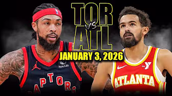 Toronto Raptors vs Atlanta Hawks Full Game Highlights – January 3, 2026 | NBA Season