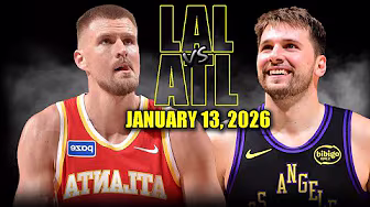 Los Angeles Lakers vs Atlanta Hawks Full Game Highlights – January 13, 2026 | NBA Season background