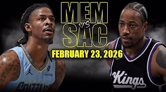 Memphis Grizzlies vs Sacramento Kings Full Game Highlights – February 23, 2026 | NBA Season background