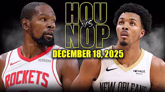 Houston Rockets vs New Orleans Pelicans Full Game Highlights – December 18, 2025 | NBA Season background