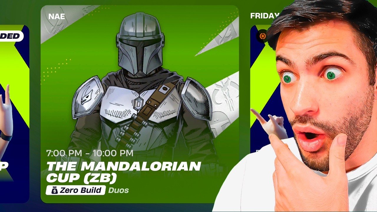 Unlocking The FREE Mandalorian Skin Cup in Fortnite! background