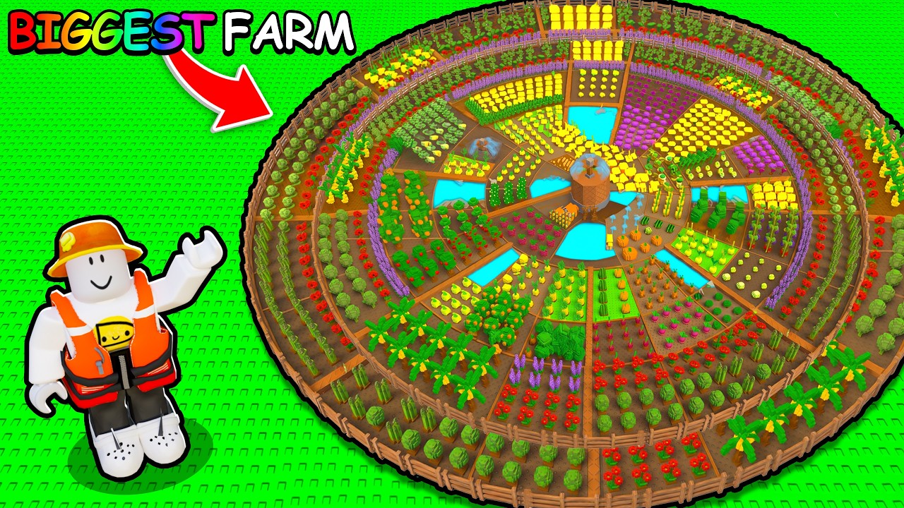 Building a MAX LEVEL Farm in Roblox!