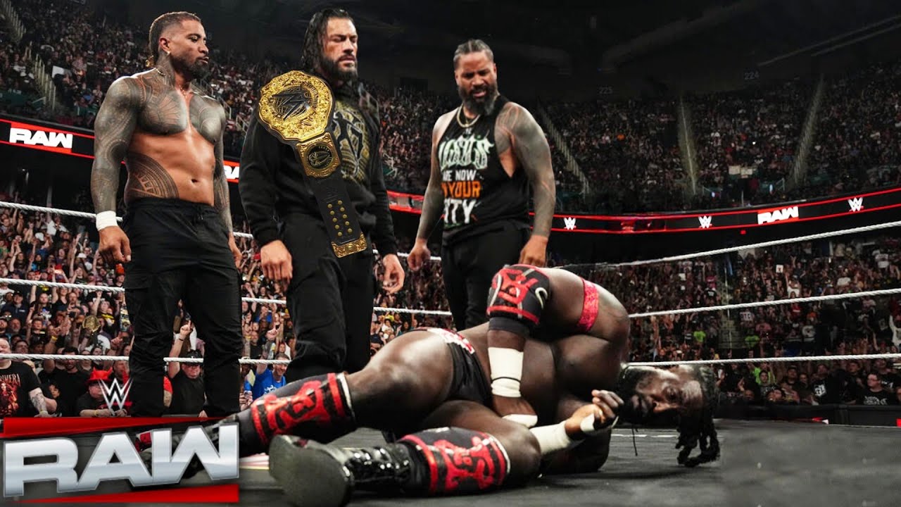WWE 21 May 2026 Roman Reigns & Usos Brutal Attack Oba Femi WWE Raw 2026 Highlights 2026-05-21 22:45 background
