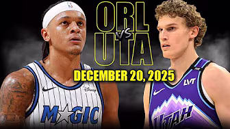 Orlando Magic vs Utah Jazz Full Game Highlights – December 20, 2025 | NBA Season background
