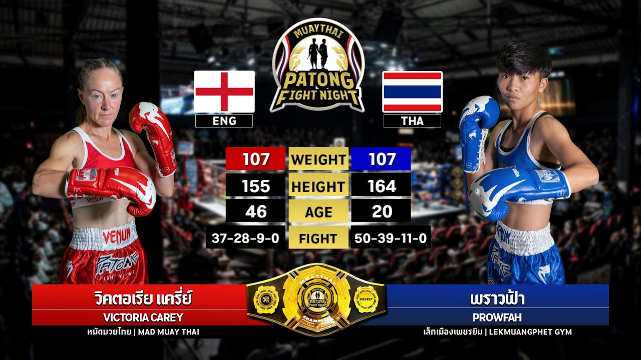 Victoria Carey Eakmuangnon VS Prawfa Lekmuangpetch Gym Patong Fight Night Thursday, May 21, 2026 backdrop
