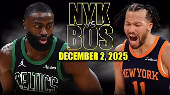 New York Knicks vs Boston Celtics Full Game Highlights - December 2, 2025 | NBA Season background
