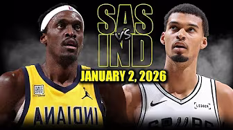 San Antonio Spurs vs Indiana Pacers Full Game Highlights – January 2, 2026 | NBA Season background