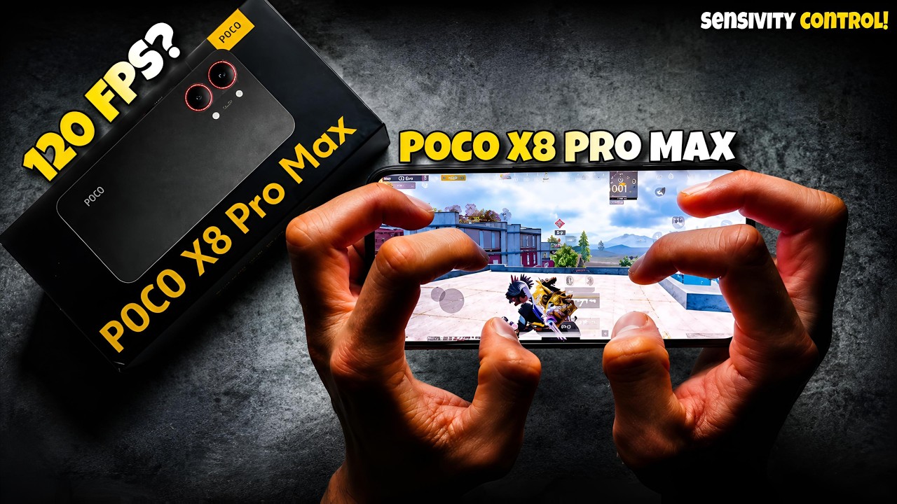 POCO X8 PRO MAX PUBG 120 FPS TEST 🔥 SENSITIVITY & CONTROL CODE🤯