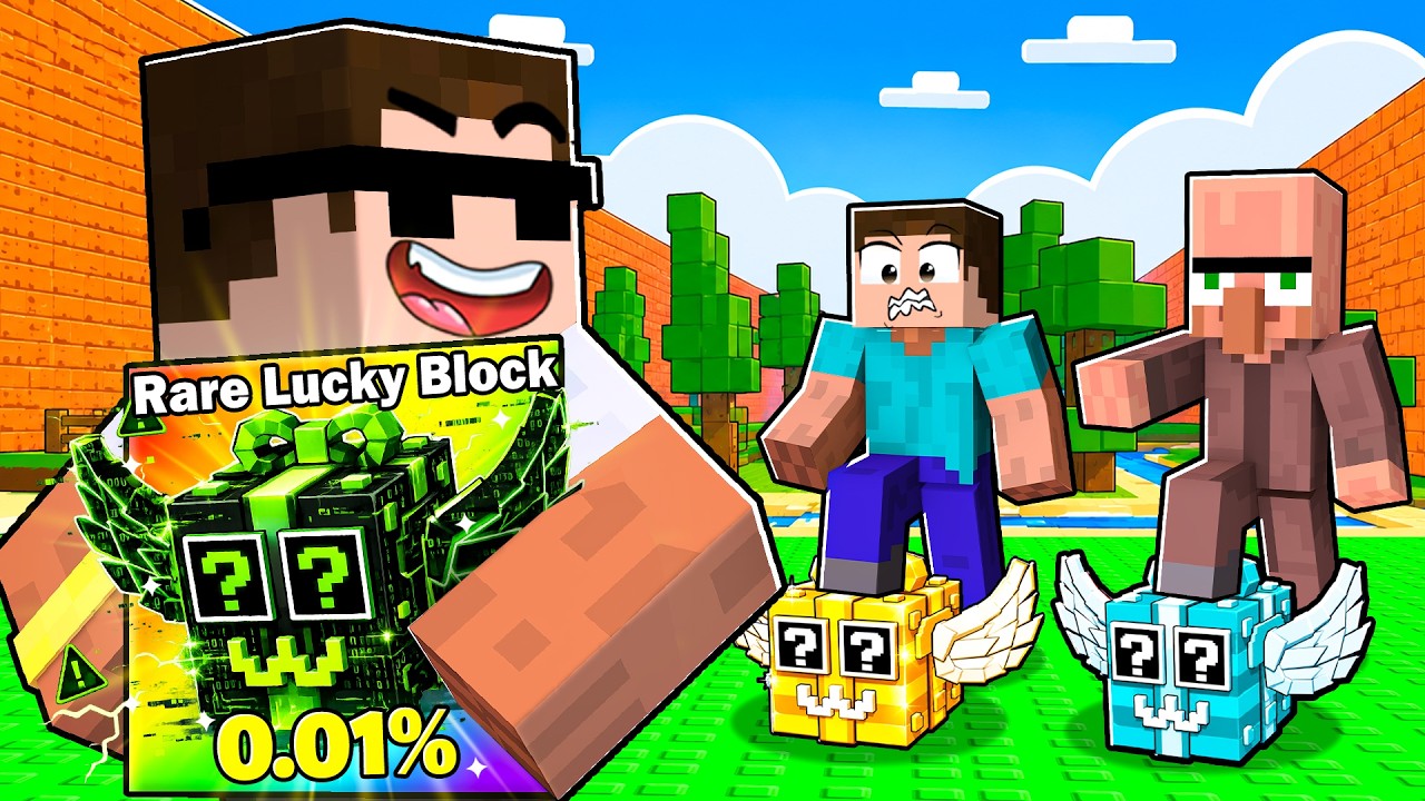 I Pretended To Be a NOOB In KICK A LUCKY BLOCK... background