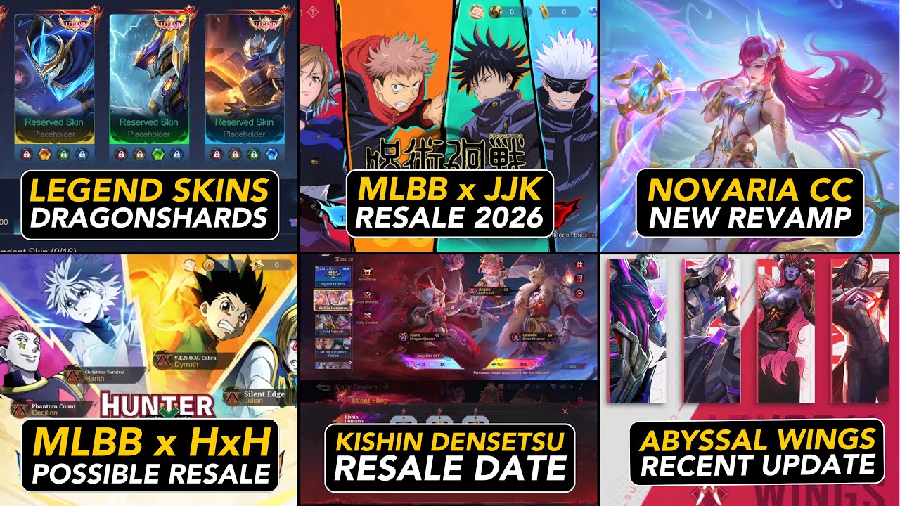 LEGEND SKIN DRAGONSHRADS| NOVARIA CC REVAMP|JJK HUNTER X HUNTER KISHIN DENSETSU ABYSSL WINGS UPDATE