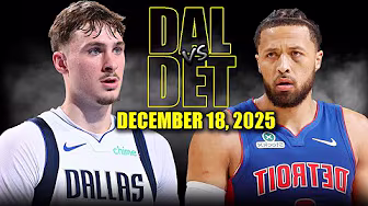 Dallas Mavericks vs Detroit Pistons Full Game Highlights – December 18, 2025 | NBA Season background