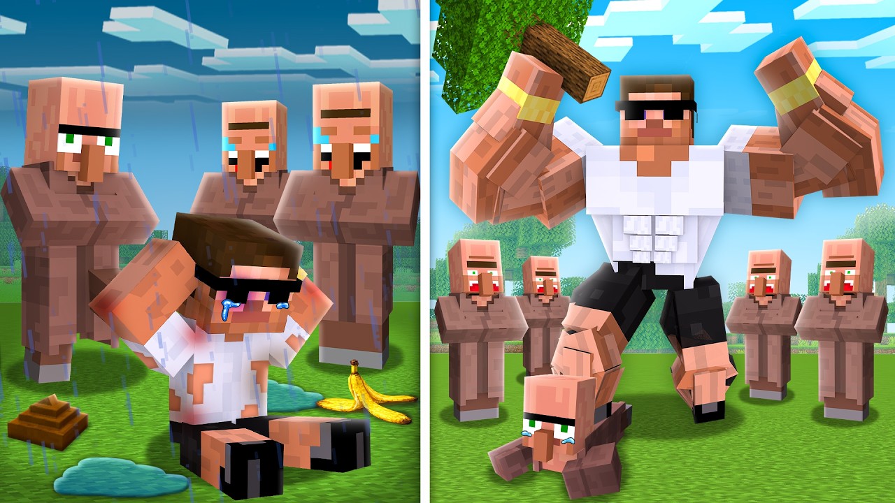 I Become Muscular to Fight Everyone in Minecraft..