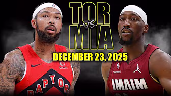 Toronto Raptors vs Miami Heat Full Game Highlights – December 23, 2025 | NBA Season background