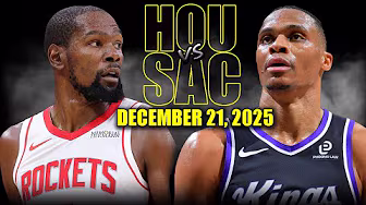 Houston Rockets vs Sacramento Kings Full Game Highlights – December 21, 2025 | NBA Season background
